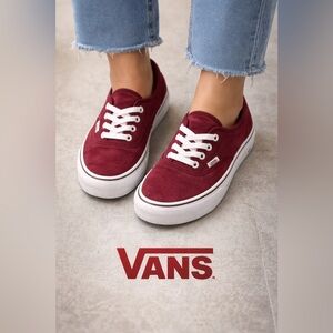 Vans Women's Burgundy Canvas Sneakers